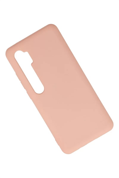 Xiaomi Mi Note 10 Lite Kılıf Nano içi Kadife Silikon - Pudra