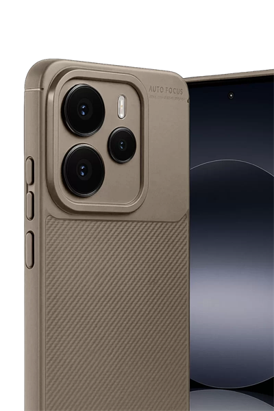Xiaomi Note 14 5G Auto Focus Karbon Kapak - Kahverengi