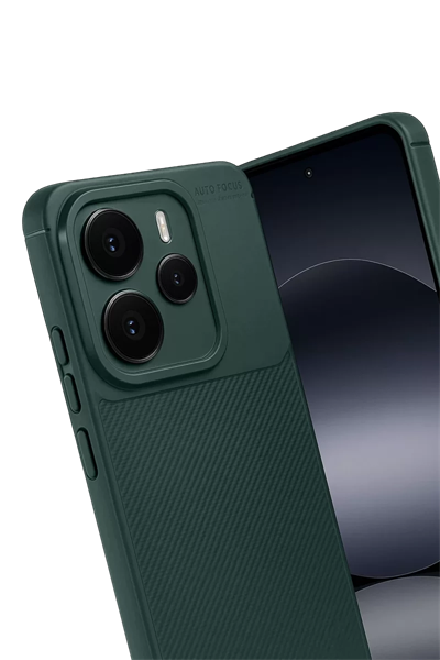 Xiaomi Note 14 5G Auto Focus Karbon Kapak - Koyu Yeşil