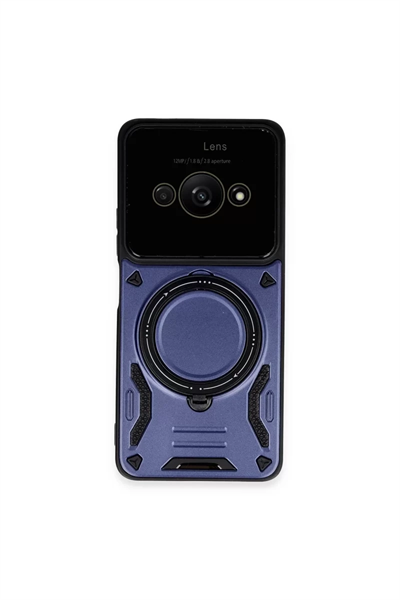 Xiaomi Poco C61 Kılıf Joy Lens Standlı Kapak - Lacivert