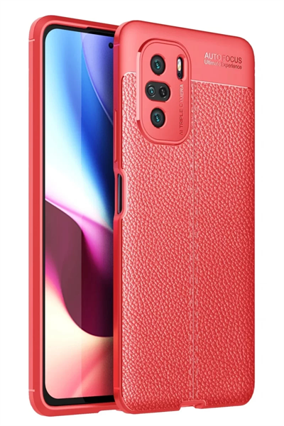 Xiaomi Poco F3 Kılıf Auto Focus Kapak - Kırmızı