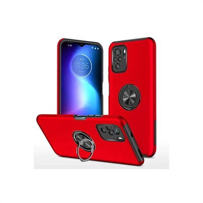 Xiaomi Poco F3 Kılıf Elit Yüzüklü Kapak - Kırmızı