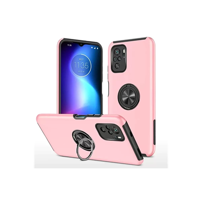 Xiaomi Poco F3 Kılıf Elit Yüzüklü Kapak - Pembe