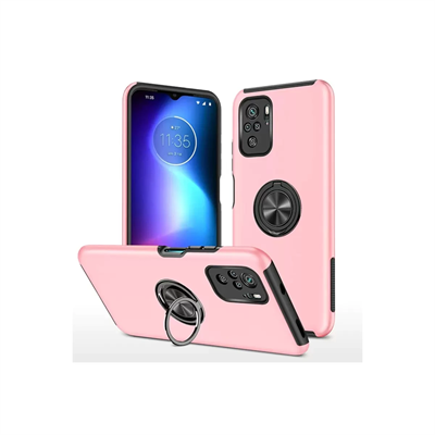 Xiaomi Poco F3 Kılıf Elit Yüzüklü Kapak - Pembe
