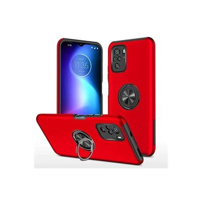Xiaomi Poco F3 Kılıf Elit Yüzüklü Kapak - Kırmızı