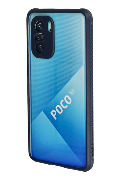 Xiaomi Poco F3 Kılıf Miami Şeffaf Silikon - Lacivert