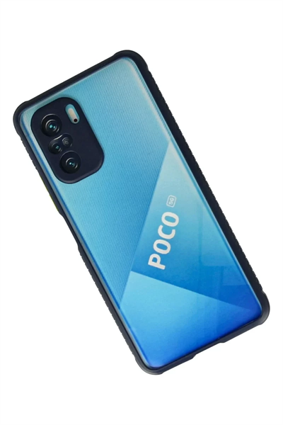 Xiaomi Poco F3 Kılıf Miami Şeffaf Silikon - Lacivert