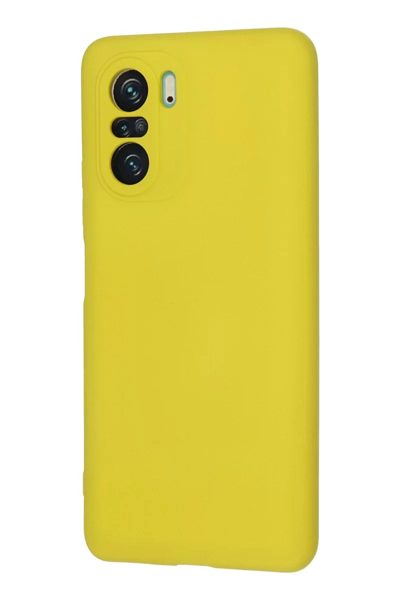 Xiaomi Poco F3 Kılıf Nano içi Kadife Silikon - Sarı
