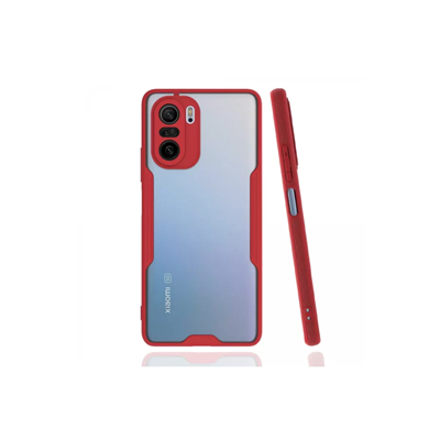 Xiaomi Poco F3 Kılıf Platin Silikon - Kırmızı