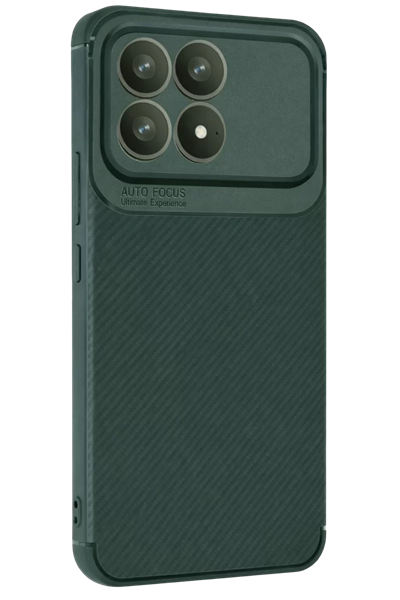 Xiaomi Poco F8 Pro Auto Focus Karbon Kapak - Koyu Yeşil