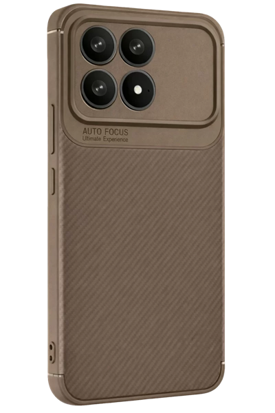 Xiaomi Poco F8 Pro Auto Focus Karbon Kapak - Kahverengi