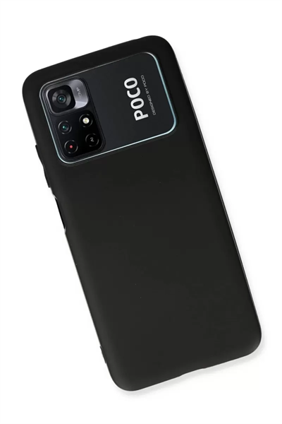 Xiaomi Poco M4 Pro 4G Kılıf First Silikon - Siyah