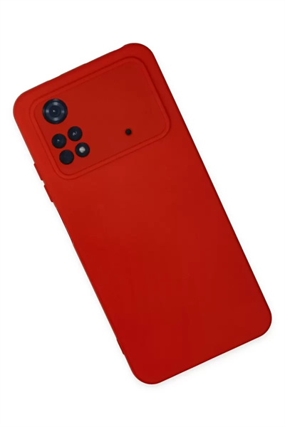 Xiaomi Poco M4 Pro 4G Kılıf Nano içi Kadife Silikon - Kırmızı
