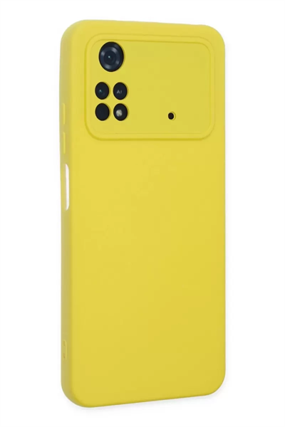 Xiaomi Poco M4 Pro 4G Kılıf Nano içi Kadife Silikon - Sarı