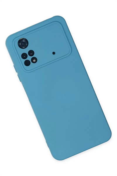 Xiaomi Poco M4 Pro 4G Kılıf Nano içi Kadife Silikon - Mavi