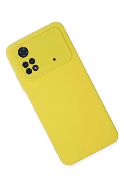Xiaomi Poco M4 Pro 4G Kılıf Nano içi Kadife Silikon - Sarı