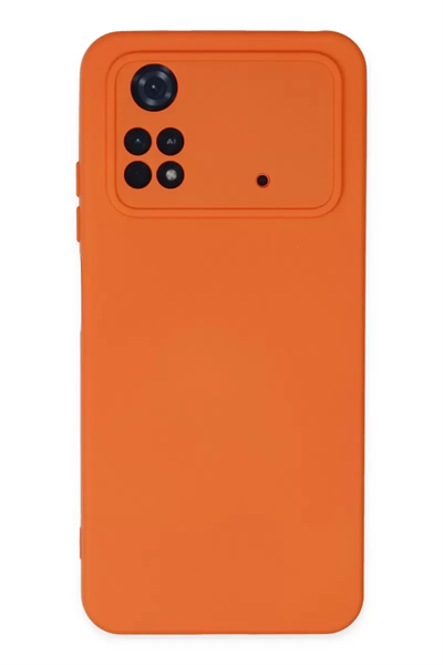 Xiaomi Poco M4 Pro 4G Kılıf Nano içi Kadife Silikon - Turuncu