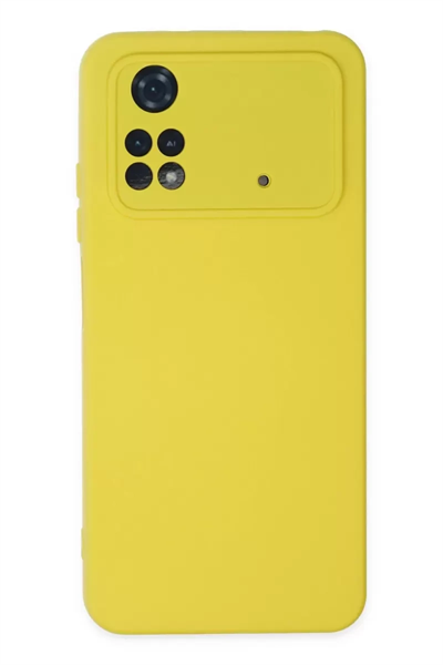 Xiaomi Poco M4 Pro 4G Kılıf Nano içi Kadife Silikon - Sarı