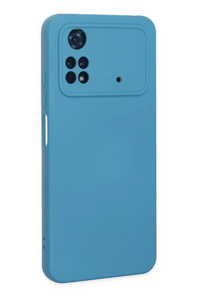 Xiaomi Poco M4 Pro 4G Kılıf Nano içi Kadife Silikon - Mavi