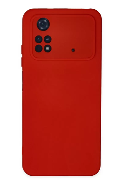 Xiaomi Poco M4 Pro 4G Kılıf Nano içi Kadife Silikon - Kırmızı