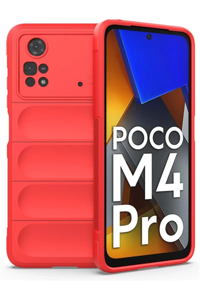 Xiaomi Poco M4 Pro 4G Kılıf Optimum Silikon - Kırmızı