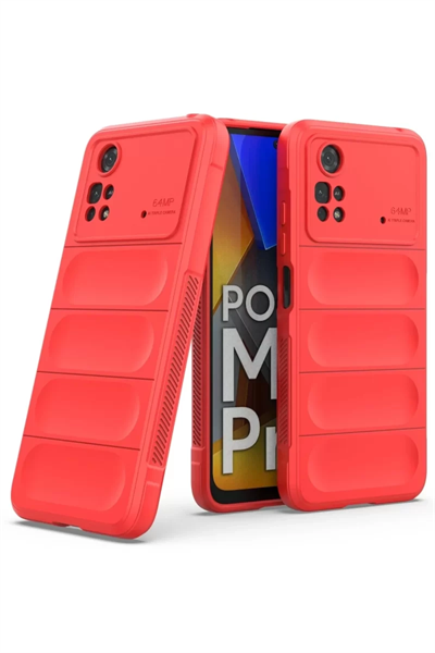 Xiaomi Poco M4 Pro 4G Kılıf Optimum Silikon - Kırmızı