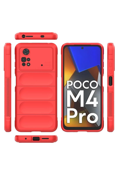 Xiaomi Poco M4 Pro 4G Kılıf Optimum Silikon - Kırmızı