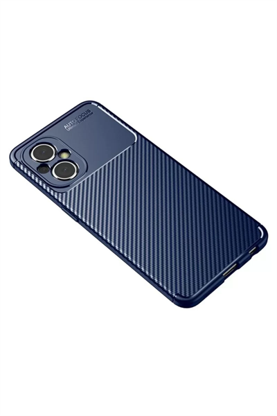 Xiaomi Poco M5 Kılıf Auto Focus Karbon Kapak - Lacivert