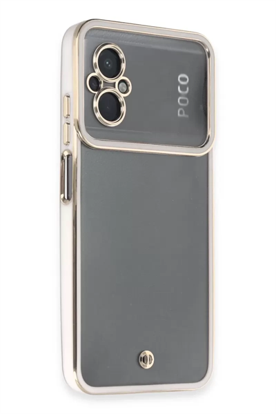 Xiaomi Poco M5 Kılıf Liva Lens Silikon - Beyaz
