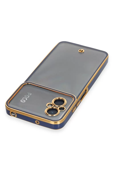 Xiaomi Poco M5 Kılıf Liva Lens Silikon - Mavi