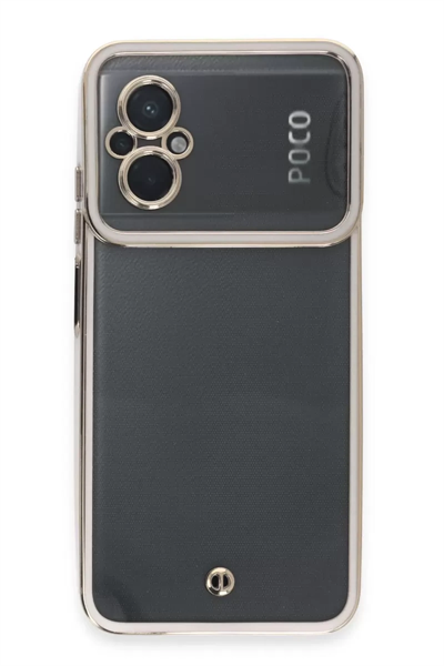 Xiaomi Poco M5 Kılıf Liva Lens Silikon - Beyaz