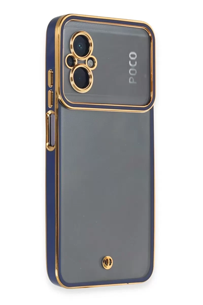 Xiaomi Poco M5 Kılıf Liva Lens Silikon - Mavi