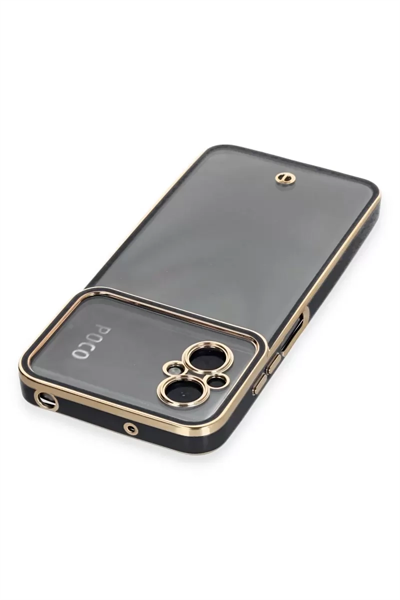 Xiaomi Poco M5 Kılıf Liva Lens Silikon - Siyah