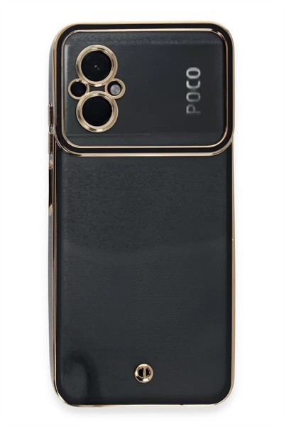 Xiaomi Poco M5 Kılıf Liva Lens Silikon - Siyah