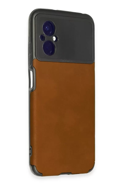 Xiaomi Poco M5 Kılıf Loop Deri Silikon - Kahverengi