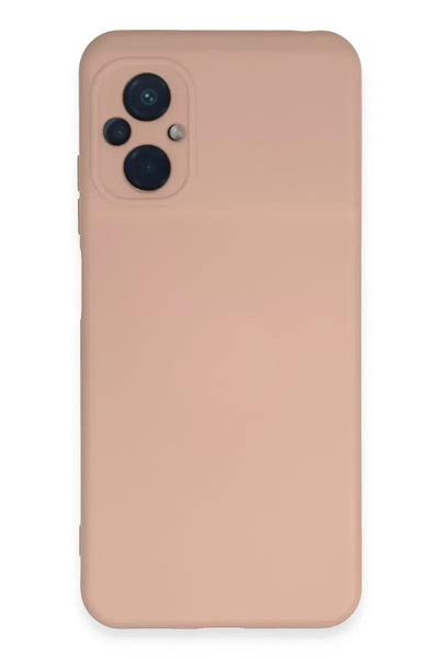 Xiaomi Poco M5 Kılıf Nano içi Kadife Silikon - Pudra