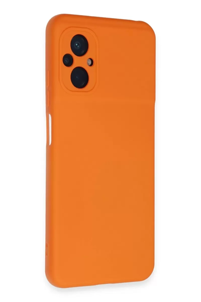 Xiaomi Poco M5 Kılıf Nano içi Kadife Silikon - Turuncu