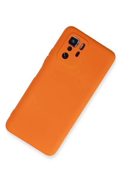 Xiaomi Poco X3 GT Kılıf Nano içi Kadife Silikon - Turuncu
