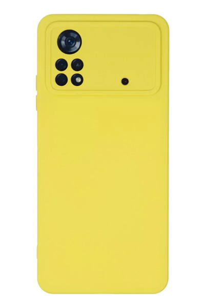 Xiaomi Poco X4 Pro 5G Kılıf Nano içi Kadife Silikon - Sarı