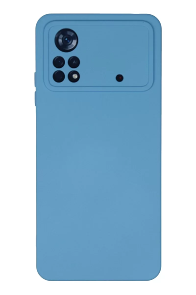 Xiaomi Poco X4 Pro 5G Kılıf Nano içi Kadife Silikon - Mavi