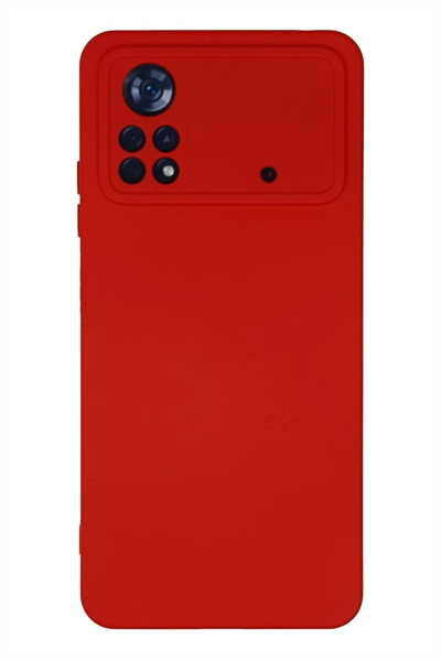Xiaomi Poco X4 Pro 5G Kılıf Nano içi Kadife Silikon - Kırmızı
