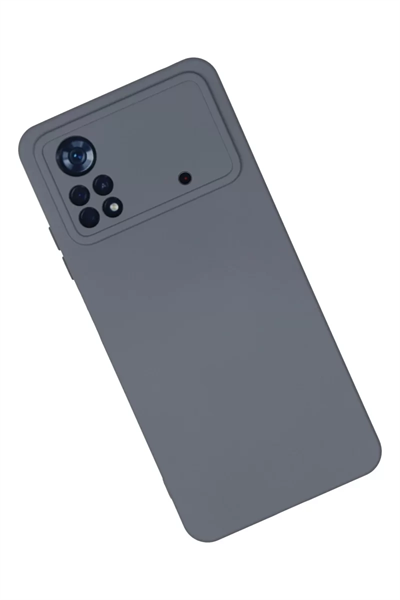 Xiaomi Poco X4 Pro 5G Kılıf Nano içi Kadife Silikon - Gri