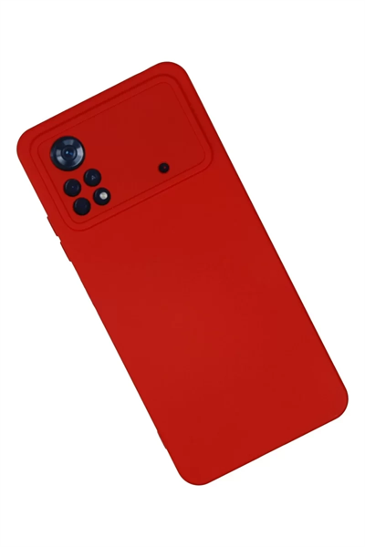 Xiaomi Poco X4 Pro 5G Kılıf Nano içi Kadife Silikon - Kırmızı