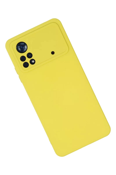 Xiaomi Poco X4 Pro 5G Kılıf Nano içi Kadife Silikon - Sarı