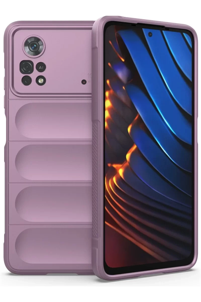 Xiaomi Poco X4 Pro 5G Kılıf Optimum Silikon - Mor