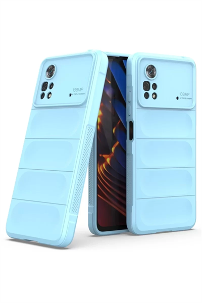 Xiaomi Poco X4 Pro 5G Kılıf Optimum Silikon - Sky Blue