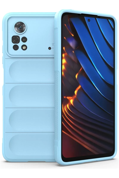 Xiaomi Poco X4 Pro 5G Kılıf Optimum Silikon - Sky Blue
