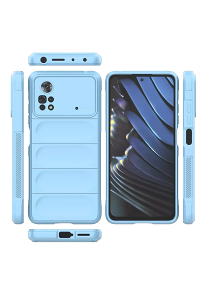 Xiaomi Poco X4 Pro 5G Kılıf Optimum Silikon - Sky Blue