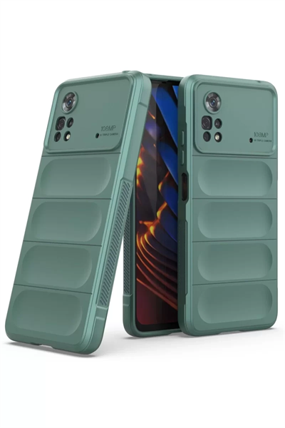 Xiaomi Poco X4 Pro 5G Kılıf Optimum Silikon - Koyu Yeşil