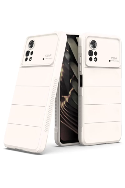 Xiaomi Poco X4 Pro 5G Kılıf Optimum Silikon - Krem